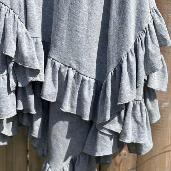 Lemon Loves Lime Gray Ruffles Dress And Bottoms Set - Picture 4 of 11